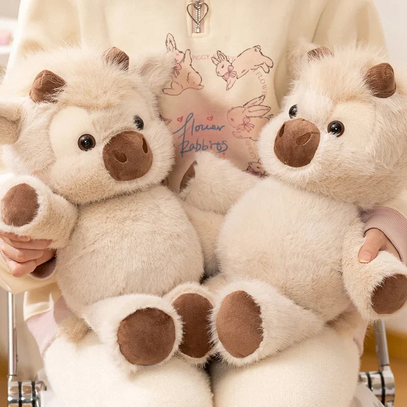 Fluffy Cattle Plush Companion