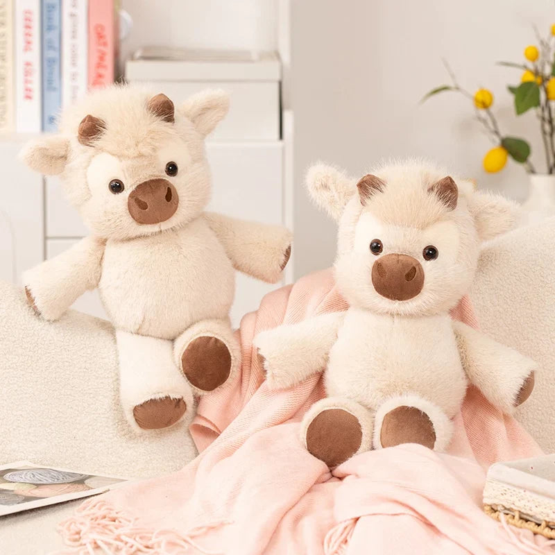 Fluffy Cattle Plush Companion
